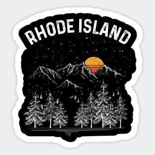 Vintage Retro Rhode Island State Sticker